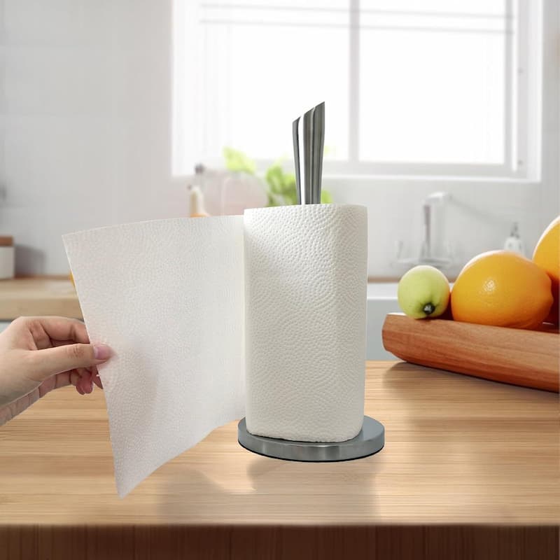 Stainless Steel Counter Top Paper Towel Stand Holder For Kitchen and Bathroom