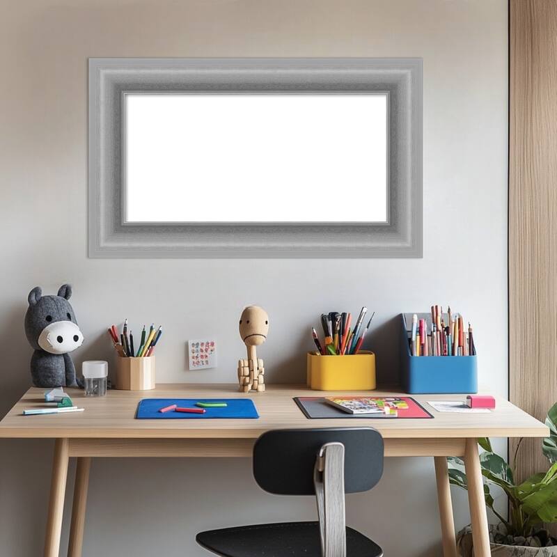 Amanti Art Peak Polished Nickel Framed Dry Erase Magnetic Board