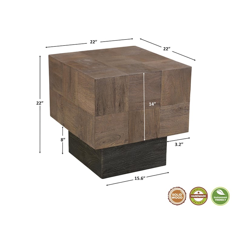 Caden Modern Solid Wood Side Table