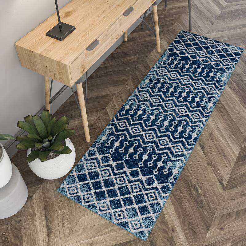 Gematria Moroccan Geometric Indoor Area Rug