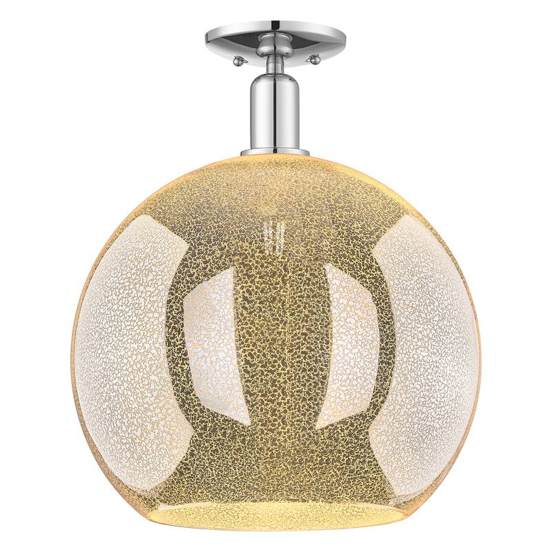 Innovations Lighting Endless Possibilities Arcadia - Athens - 1 Light 14" Semi-Flush Mount - Mercury/Polished Chrome