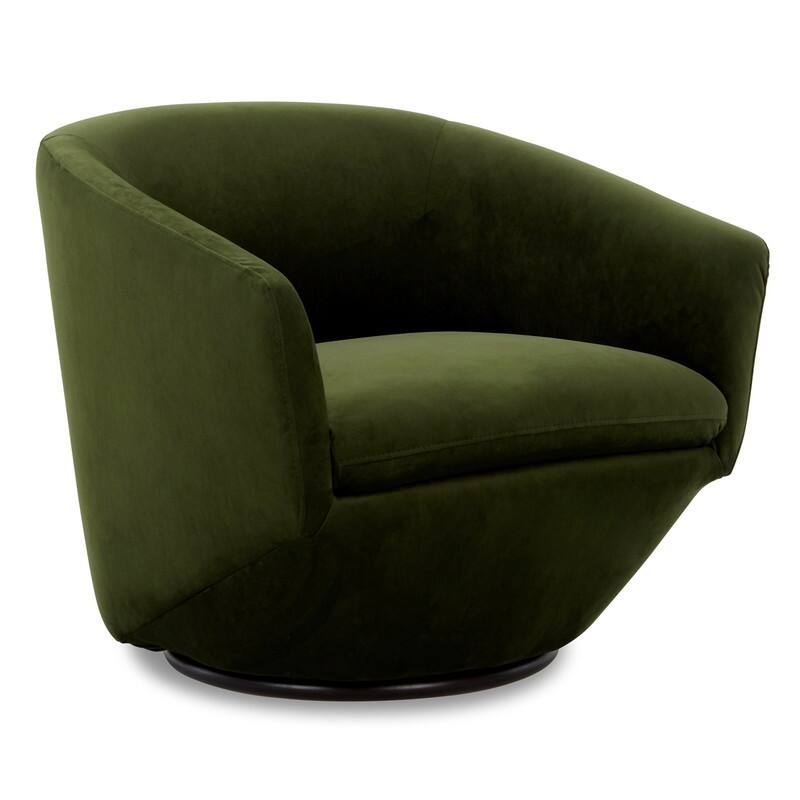 Joey Swivel Accent Chair - Forest Green Velvet