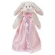 preview thumbnail 1 of 4, Baby Bunny Snuggler, 15 Inch Pink Rabbit Plush Stuffed Animal Security Blanket Lovey for Babies