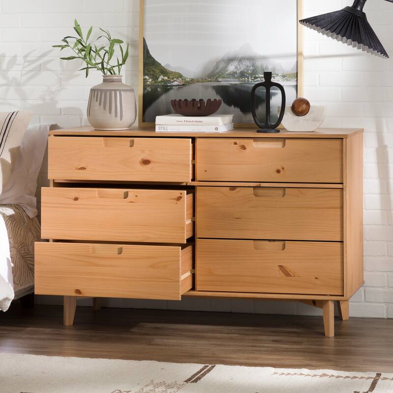 Middlebrook Gammelstaden Mid-Century Solid Wood 6-Drawer Dresser