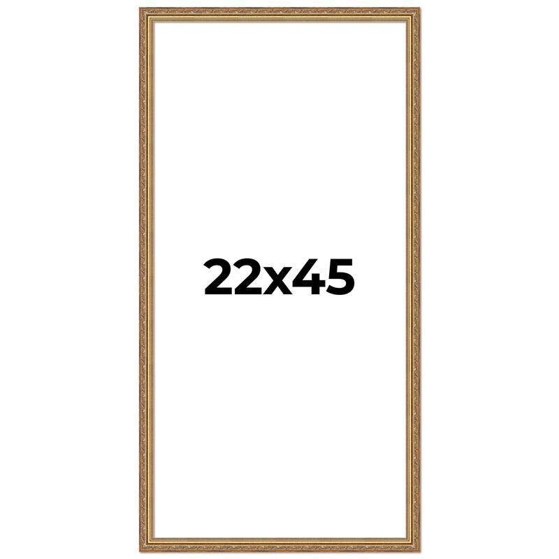 22x45 Frame Red Solid Wood Picture Frame Width 1.75 Inches | Interior Frame Depth 1 13/16 Inches
