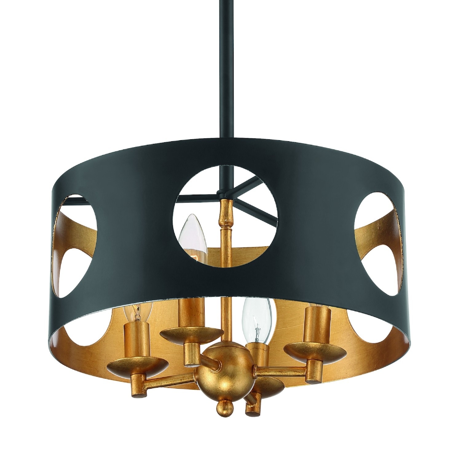 Odelle 4 Light Black Gold Ceiling Pendant 14 W x 14 H Bed Bath Beyond 27872822