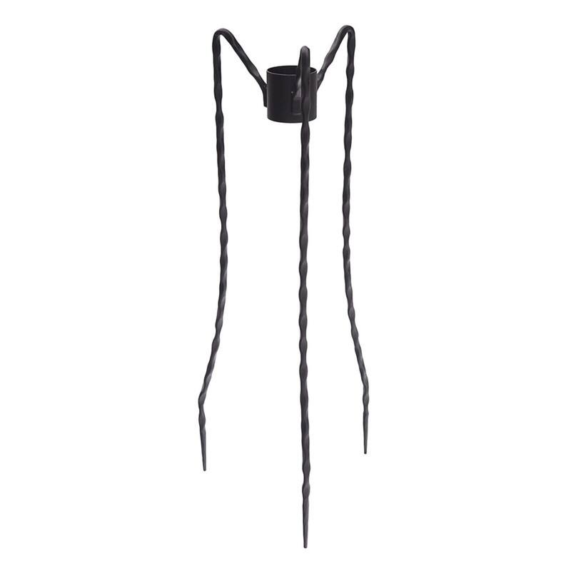 Achla Designs Gazing Globe Ball Stand, Spiked Black Powder Coat Finish - 31 Inch Tall