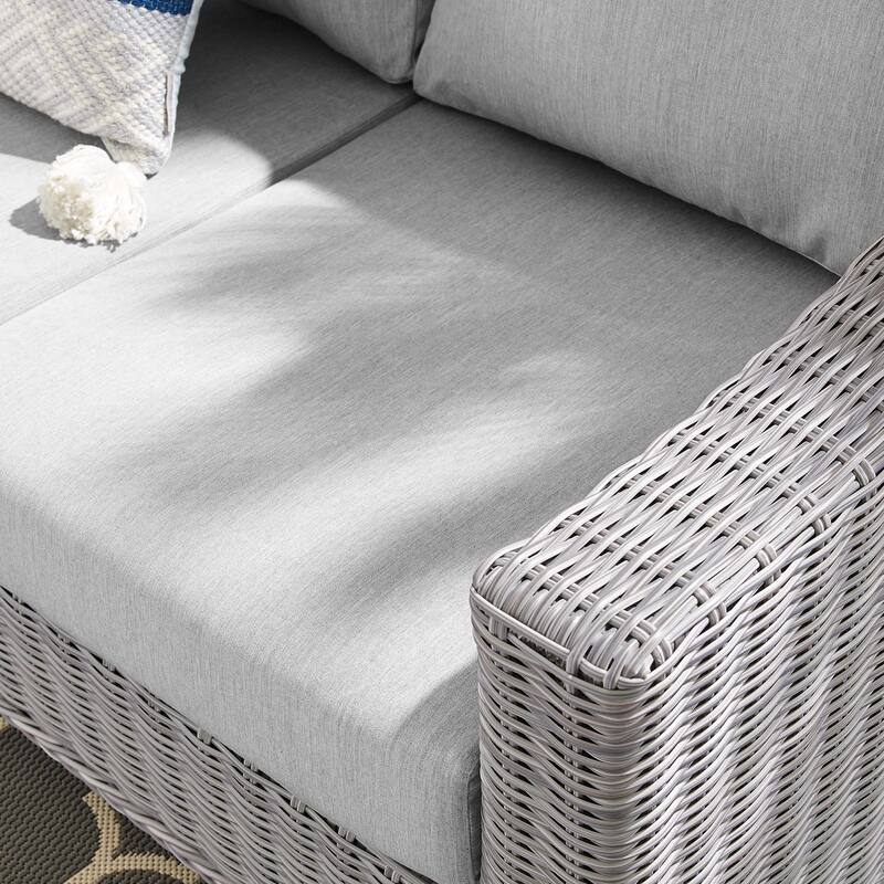 Conway Sunbrella Outdoor Patio Wicker Rattan Sofa