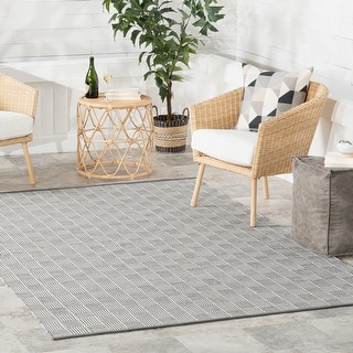 Home Conservatory Squares Handwoven Indoor/Outdoor Area Rug