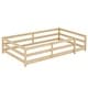 preview thumbnail 19 of 70, Toddler Montessori Bed Kids Floor Bed Frame with Fences, No Slats Wood Frame Bed for Kids Girls Boys Children's Room