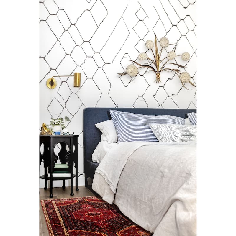 ECARPETGALLERY Hand-knotted Anatolian Vintage Black Wool Rug - 4'2 x 6'5