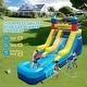 preview thumbnail 3 of 4, Vinyl Inflatable Bounce House with Long Slide, Climbing Ladder, Large Ball Pool and 1500-Watt Blower - 14x9x23ft