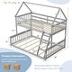 preview thumbnail 3 of 8, Costway Twin Over Full House Bunk Bed with Ladder & Guardrails - See Details