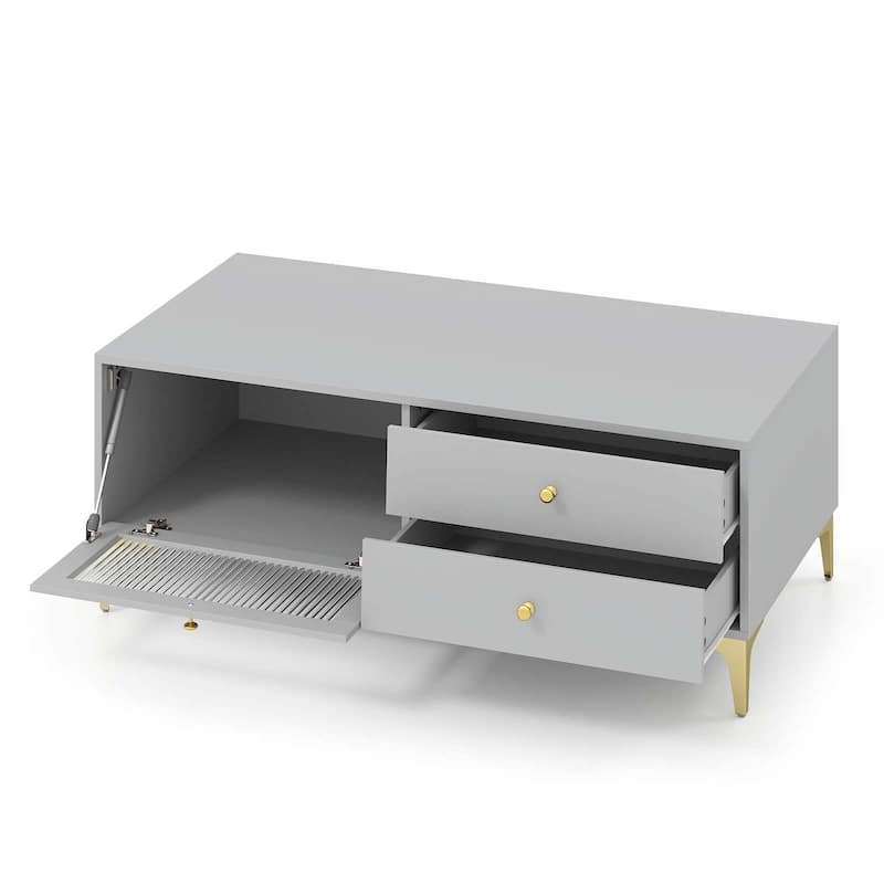 Costway Modern TV Stand for 55" TVs with Drop Down Door Cabinet 2 - See Details
