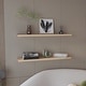 preview thumbnail 6 of 20, Ecco 47" Wide Floating Shelves Set of 2 Clear
