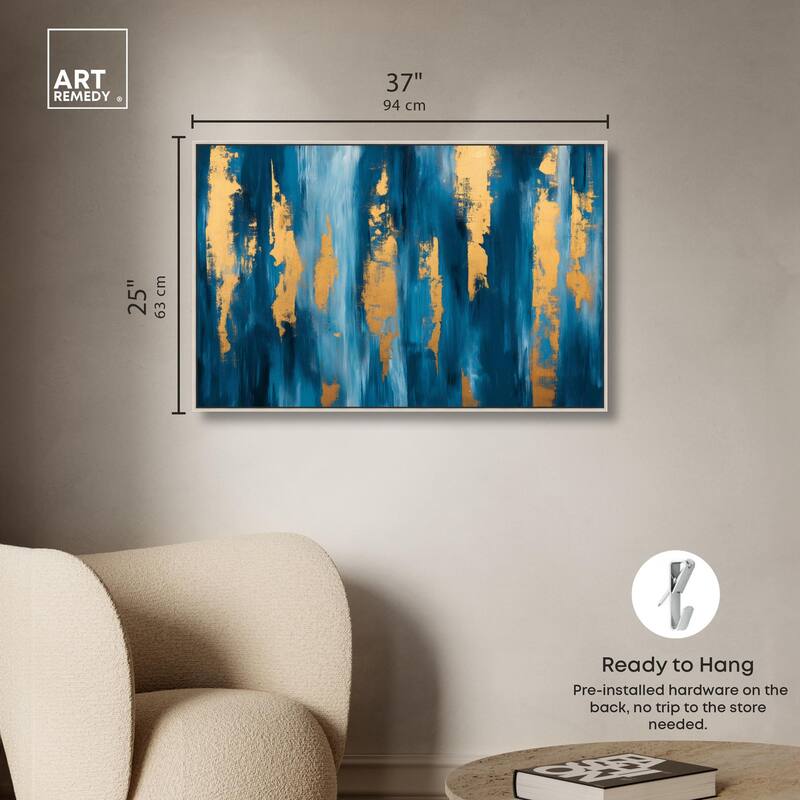 Dark Texture Golden Touch II Canvas by Art Remedy