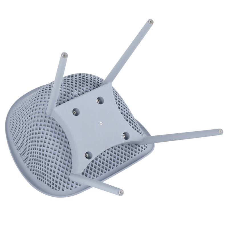 BNK Modern All-Weather PP Plastic Armchair With Mesh Hollow-Out, Indoor/Outdoor (Set of 2)