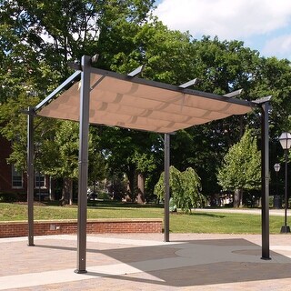 Outsunny Aluminium 10' x 10' Outdoor Pergola with Canopy Cover