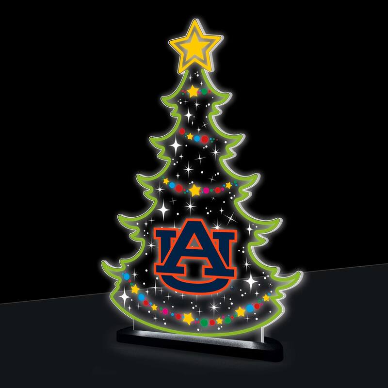 10" LED Tabletop Christmas Tree Desklite Sign, Auburn University
