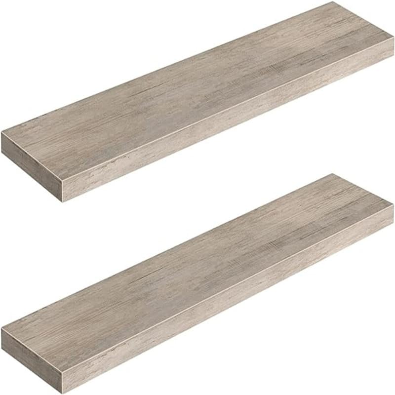 Floating Shelves - 7.9"D x39.4"W x 1.5"H - Greige