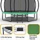 preview thumbnail 18 of 24, 12ft Round Outdoor Trampoline with Safety Enclosure Net and Ladder