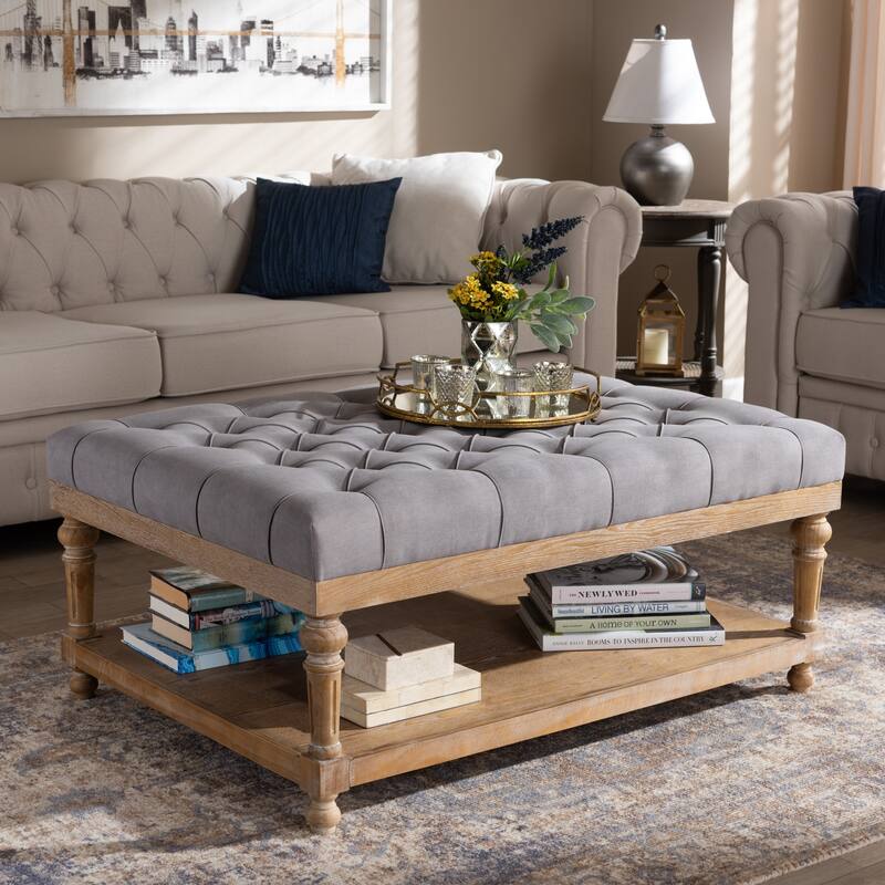 The Gray Barn Windy Ridge Modern and Rustic Cocktail Ottoman
