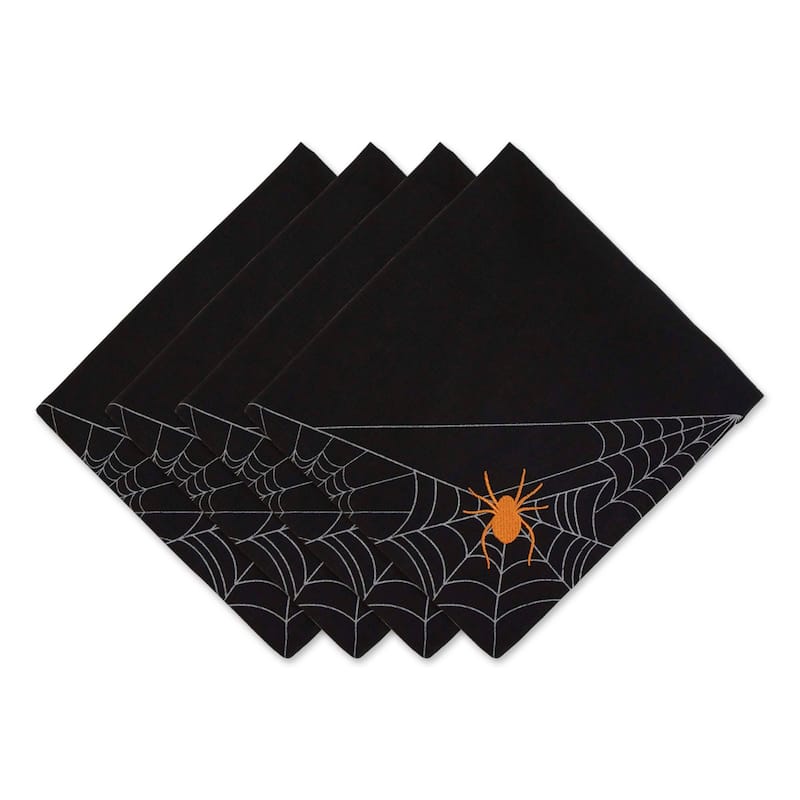 DII Halloween Napkin - Napkin Set, 20x20" - Spooky Spiderweb