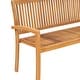preview thumbnail 4 of 4, 62.6" Classic Wooden Patio Bench, Outdoor Use Bench, Constructed from Durable Teak Hard Wood, Terrace Bench with Cushion