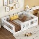 preview thumbnail 3 of 10, Solid Wood Kids Full Size Floor Bed