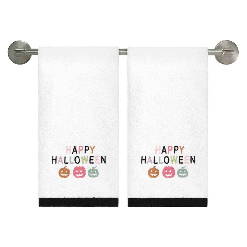 Avanti Happy Pastel Halloween 2-Pack Hand Towels