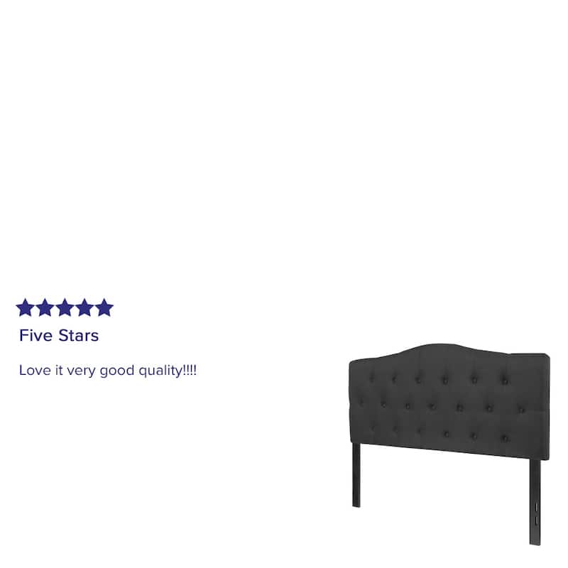 Arched Button Tufted Upholstered Headboard