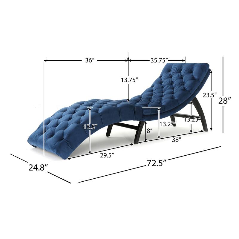 72.5" Button Tufted Chaise Lounge Chair