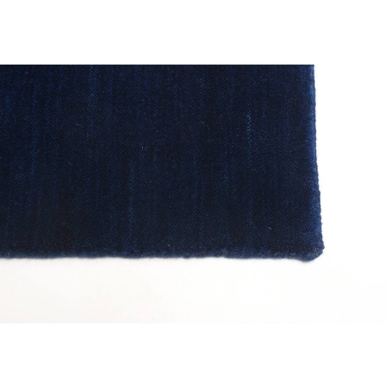 ECARPETGALLERY Hand Loomed Kashkuli Gabbeh Dark Blue Wool Rug - 2'8 x 7'7