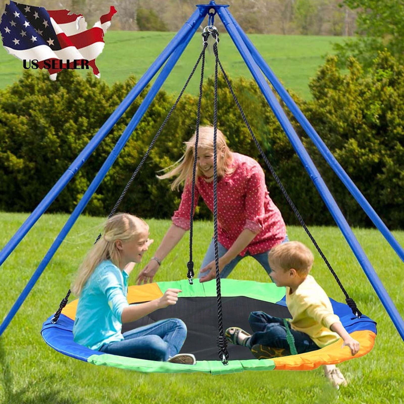 40'' Saucer Tree Swing Flying 660lb Colorful and Safety Swing