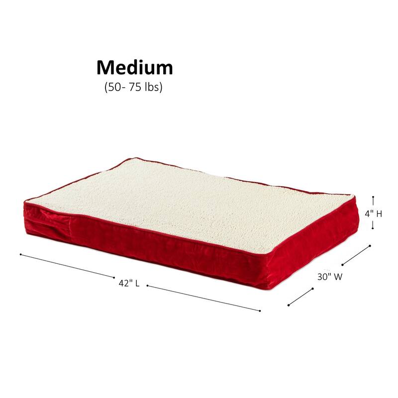 Happy Hounds Ozzie Deep Red Orthopedic Dog Bed