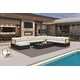 preview thumbnail 36 of 34, PURPLE LEAF GLFSF Black sofa with white seat Outdoor Couch for Yard Porch Deck Patio Conversation Sets 8seats+1 Ottoman+2 Tables - U-shaped