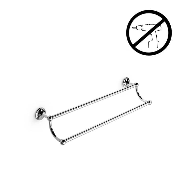 WS Bath Collections 23-3/5" Towel Bar from the Venessia Glue - Polished Chrome