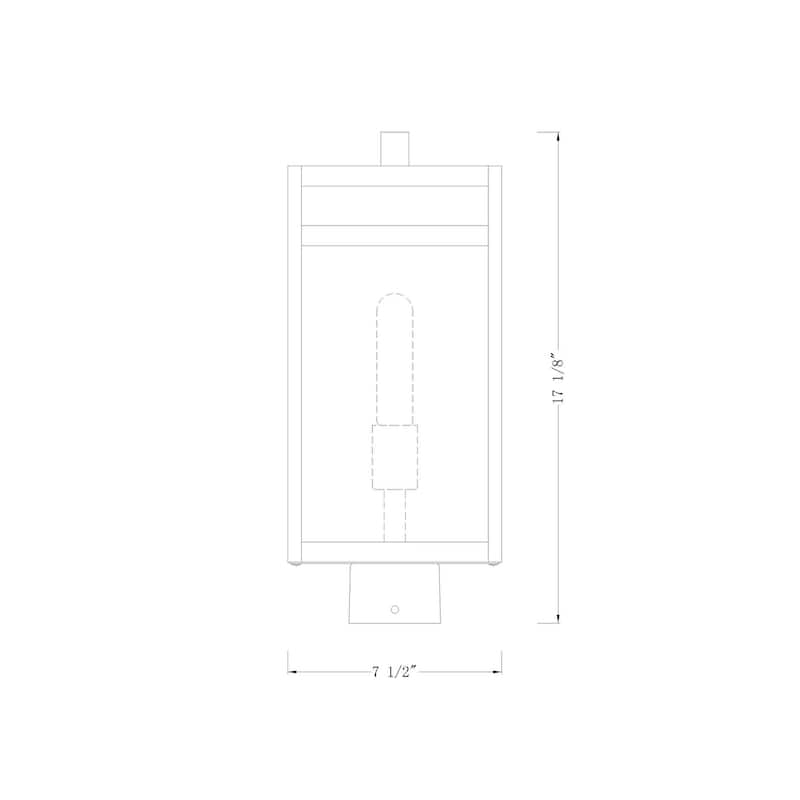 Z-Lite 596PHMS Nuri 18" Tall Outdoor Single Head Post Light