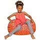 preview thumbnail 2 of 10, Egyptian Mod Red and Yellow Bean Bag Chair 27 in.