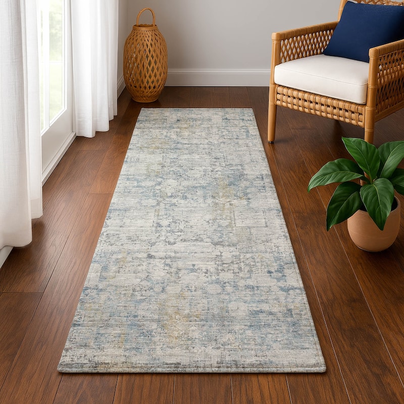 Premium Washable Super Soft Traditional Vintage Mayfield Rug - Linen - 2'3" x 7'6"