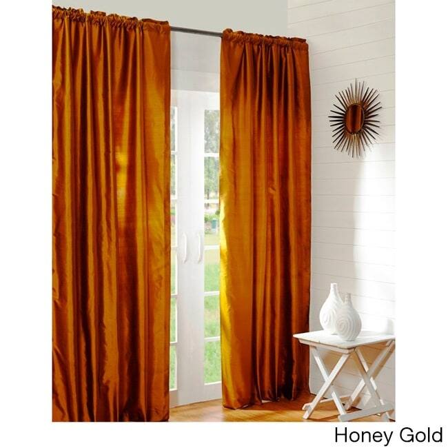 Dupioni Silk Rod Pocket 96-inch Curtain Panel - 42 x 96