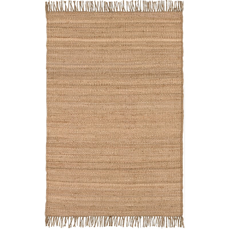 Hand-woven Andira Natural Fiber Jute Area Rug - 2'3" x 4' - 2'3" x 4'