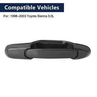 2pcs Car Outside Exterior Door Handle Black for 1998-2003 Toyota Sienna 3.0L