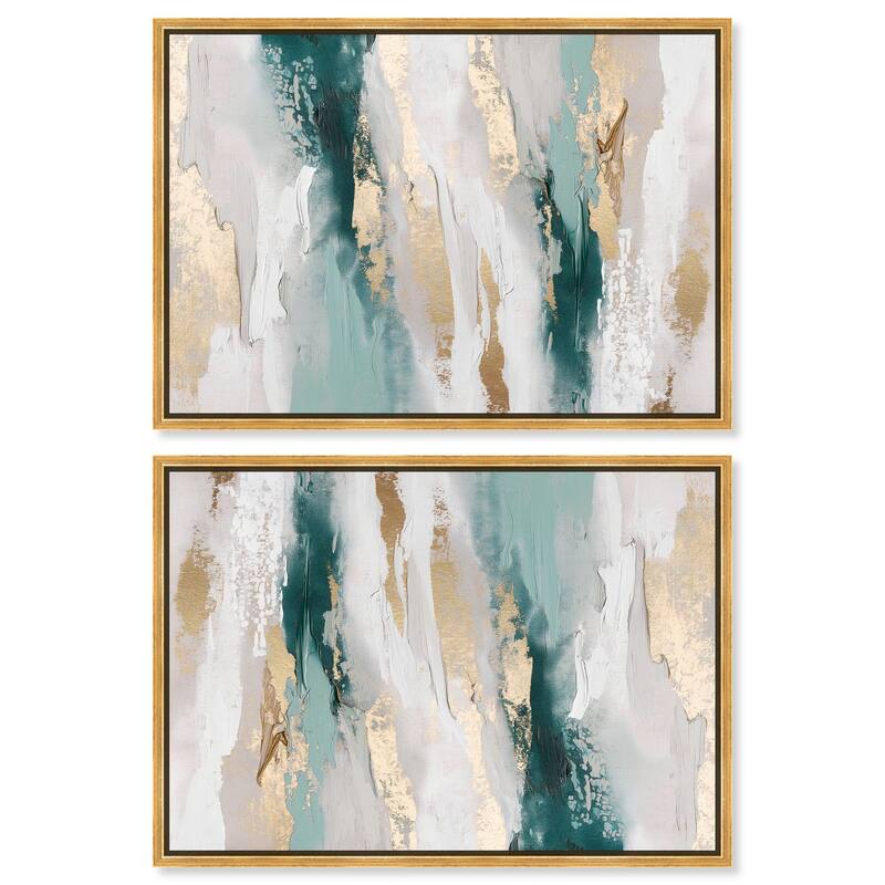 Champagne Bath Glamour Canvas by Art Remedy - 24" x 36" - Black