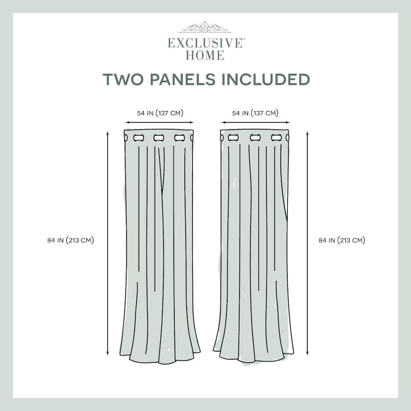 ATI Home Finesse Branch Print Grommet Top Curtain Panel Pair