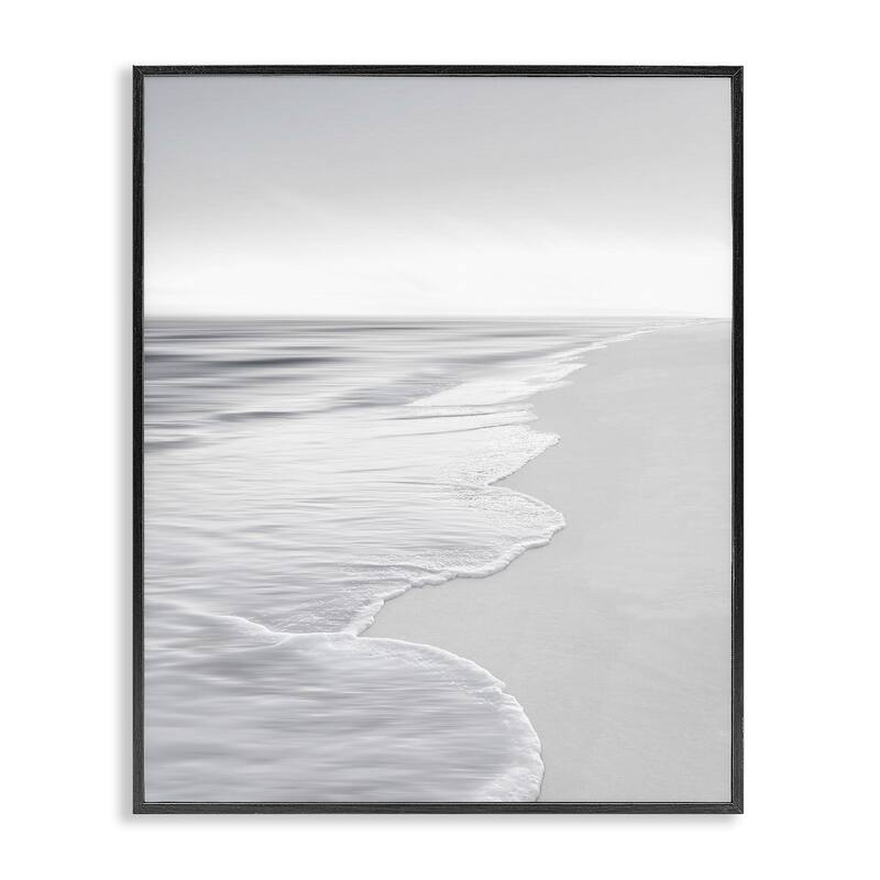 Stupell Foamy Beach Coast Framed Giclee Art Design By Maggie Olsen - 24 x 30 - Black