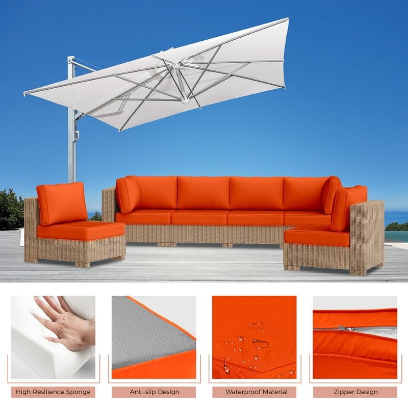 14 Piece Patio Furniture Cushion Set Outdoor Sofa Replacement Cushions