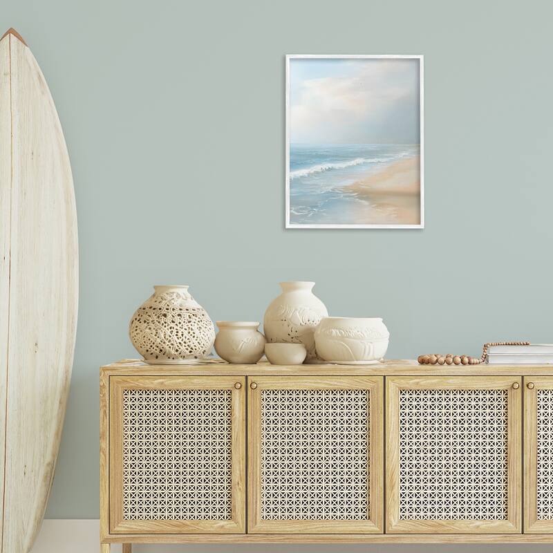 Stupell Serenity Beach View Framed Giclee Art Design By Franklyn Gregory