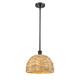 Option Matte Black / Natural Rattan