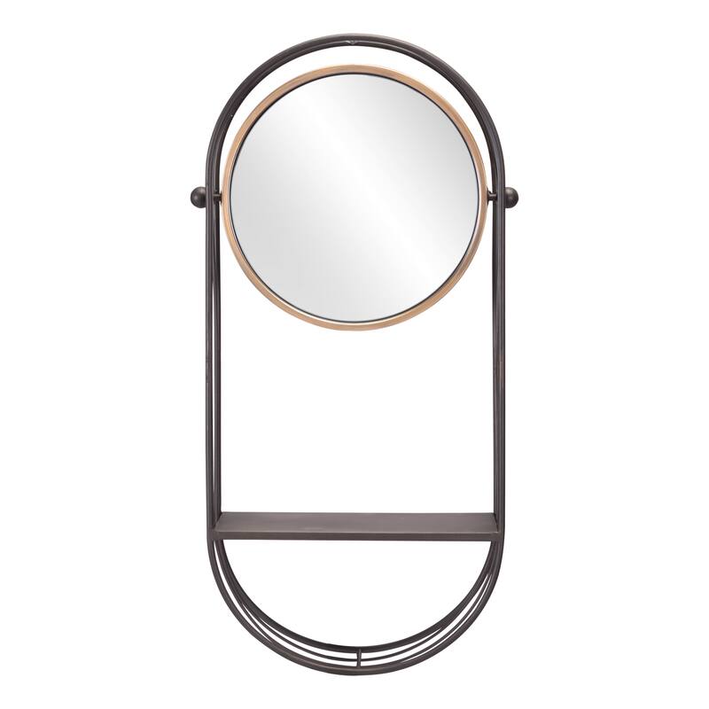 Grouse Bend Mirror Shelf Gray